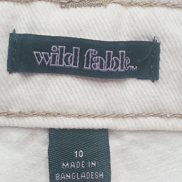 Wild Fable Women's Highest Rise Cutoff Shorts Off-White Size 10 Waist NEW - Picture 6 of 9